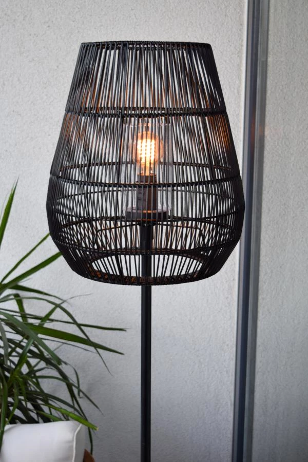 Lucide NERIDA - Lámpara de suelo Dentro/Fuera - Ø 35 cm - 1xE27 - IP44 - Negro - ambiente 2
